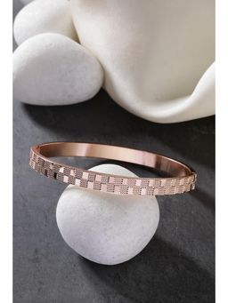 Gahan - Men Rose Gold Stainless Steel Kada Bracelet