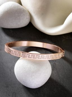 Gahan - Men Rose Gold Stainless Steel Kada Bracelet