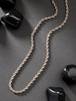 Gahan - Men Rhodium-Plated Stainless Steel Chain