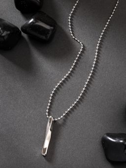 Gahan - Men Silver-Plated Stainless Steel Pendant With Chain