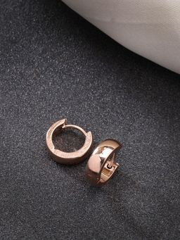 Gahan - Men Rose Gold Stainless Steel Hoop Earrings