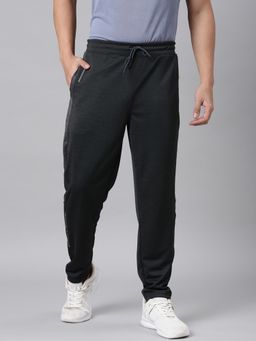 Classic Polo - Mens Charcoal Grey Slim Fit Solid Polyester Active Wear Track Pant