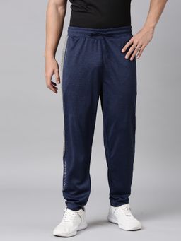Classic Polo - Mens Navy Blue Slim Fit Solid Polyester Active Wear Track Pant