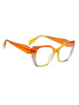 PERKEY - Unisex Cat Eye Orange Eyeglass Frame - OPTL0012-C5 (54)