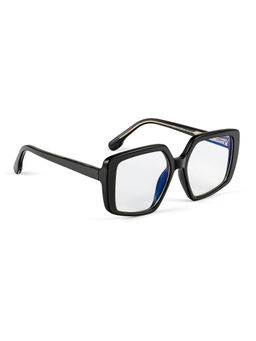 PERKEY - Unisex Square Black Eyeglass Frame - OPTL007-C1 (55)