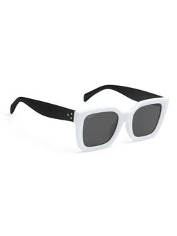 PERKEY - Unisex Square UV Protected Polarized Black Sunglasses - PRKY005-C5 (51)