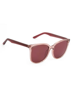 PERKEY - Unisex Square UV Protected Polarized Pink Sunglasses - PRKY008-C3 (56)