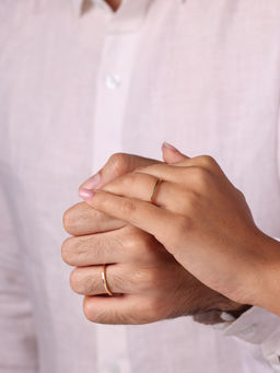 Mia by Tanishq - Stepping Stone Band 18Kt Gold Couple Ring - Single Piece