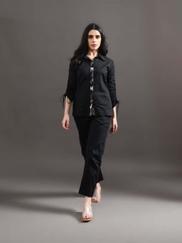 Amoh - Ivy Black Shirt with Pant (Set of 2)