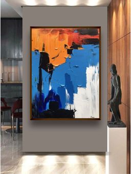 The Art House - Abstract Painting Multicolor (40X30 Inches)