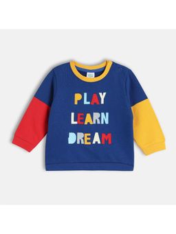 MINI KLUB - Baby Boys Round Neck Long Sleeve Knit Sweatshirt