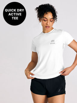 Kica - Women Quick-Dry Running Tee With Mesh Breathe Panels