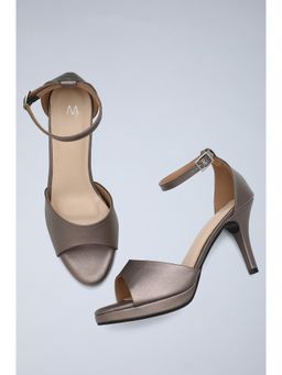 W - Pewter Open Almond Toe Stiletto