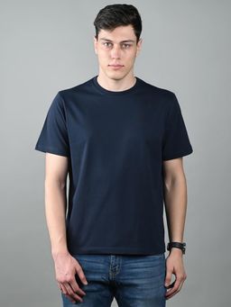 Louis Stitch - Mens Navy Super Combed Cotton T-Shirt