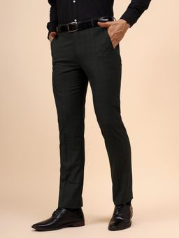 Cantabil - Mens Dark Grey Regular Fit Formal Trouser