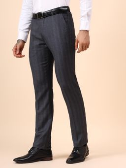 Cantabil - Mens Grey Regular Fit Formal Trouser