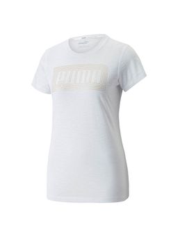 Puma - Performance LOGO FILL Womens White T-Shirts