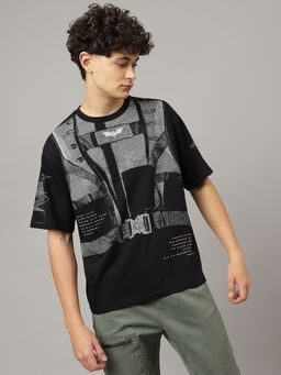 Free Authority - Batman Printed Loose T-Shirt Black