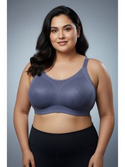 Zivame - Blue True Curve Padded Non Wired Full Coverage Super Support Bra