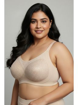 Zivame - Beige True Curve Padded Non Wired Full Coverage Super Support Bra