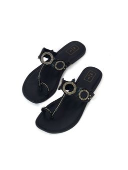 SANDALWALI - Anna Black Cut Out Flats