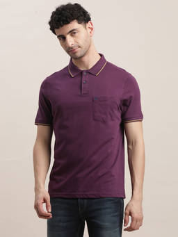 Turtle - Men's Indigo Purple Slim Fit Polo T-Shirt