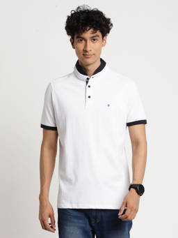 Turtle - Men's White Solid Slim Fit T-Shirt