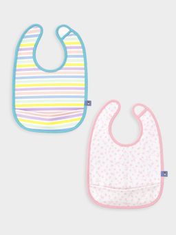 Mi Arcus - Multi Color Printed Velcro Closure Soft Bib (Pack of 2)