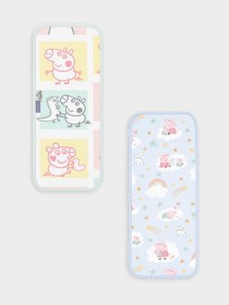 Mi Arcus - Multi Color Peppa Pig Print Cotton Baby Burp Cloth (Pack of 2)