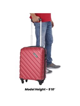 The Clownfish - Armstrong Small Luggage Trolley Bag Abs Hardcase-Red
