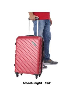 The Clownfish - Armstrong Medium Luggage Trolley Bag Abs Hardcase- Red