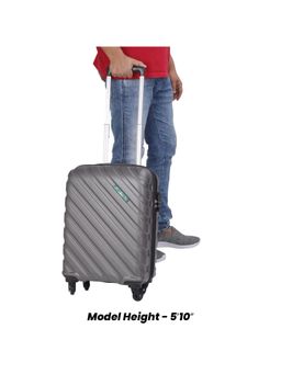 The Clownfish - Armstrong Small Luggage Trolley Bag Abs Hardcase-Grey