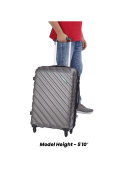 The Clownfish - Armstrong Medium Luggage Trolley Bag Abs Hardcase- Grey