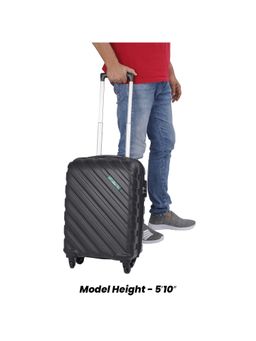 The Clownfish - Armstrong Small Luggage Trolley Bag Abs Hardcase-Black