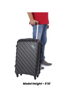 The Clownfish - Armstrong Medium Luggage Trolley Bag Abs Hardcase-Black