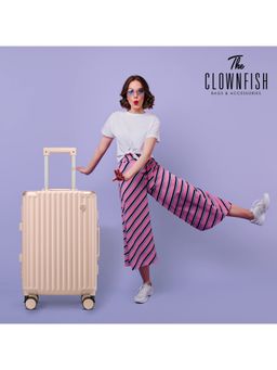 The Clownfish - Stark Series Medium Luggage Trolley Bag 8 Wheel-Pink