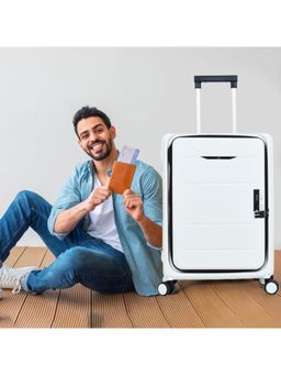 The Clownfish - Collapsible Small Luggage Trolley Bag-White