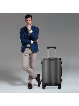 The Clownfish - Abraham Expandable Medium Trolley Bag-Black