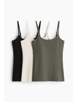 H&M - Women Mama 3-Pack Nursing Strappy Tops