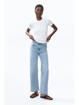 H&M - Women Blue Wide High Waist Jeans