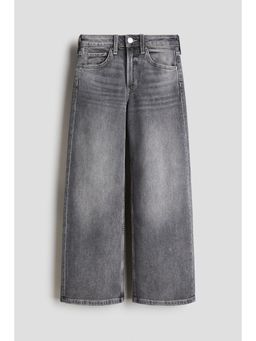 H&M - Girls Grey Wide Leg Jeans