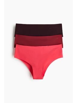 H&M MOVE - Women Red 3-Pack Sports Hipster Briefs With Drymove