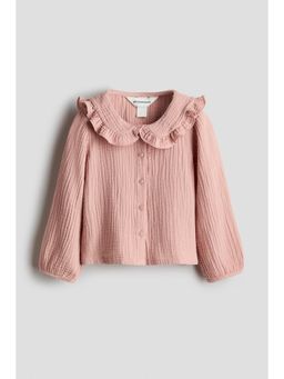 H&M - Girls Pink Cotton Muslin Blouse