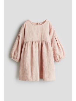 H&M - Girls Pink Cotton Muslin Dress
