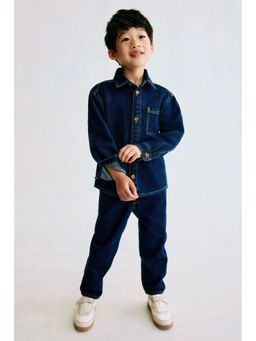 H&M - Boys & Girls Blue Tapered Cotton-Blend Jeans