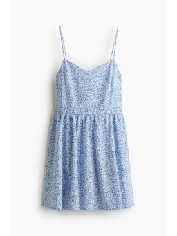 H&M - Women Blue Fla-Skirt Cotton Dress