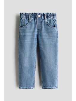 H&M - Girls Blue Relaxed paper bag jeans