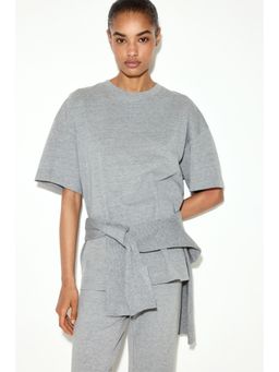 H&M - Women Grey Oversized T-Shirt