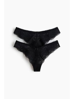 H&M - Women 2-Pack Lace Brazilian Briefs