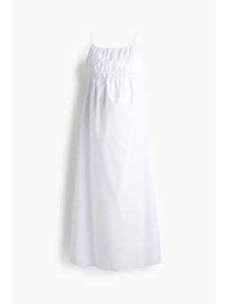 H&M - Women White Mama Poplin Strappy Dress